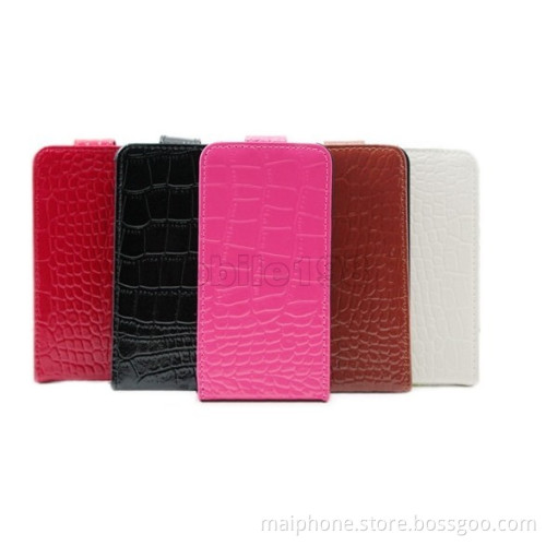 Crocodile Leather Back Cover for iPhone 5 – Black